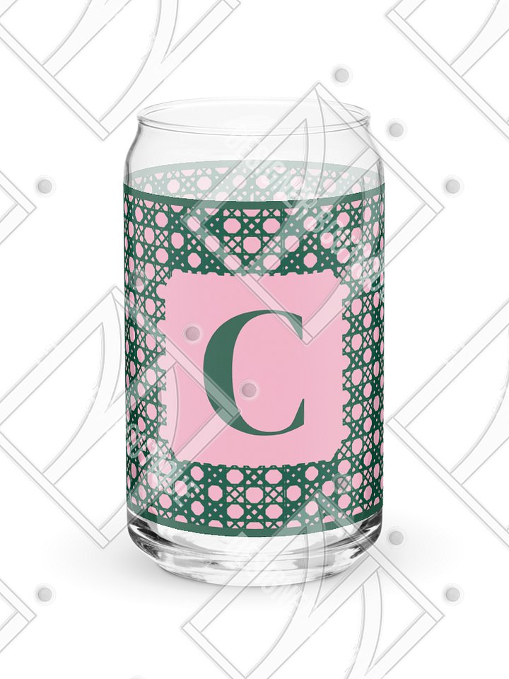 Verdant Garden Monogram C Can-Shaped Glass product image (1)
