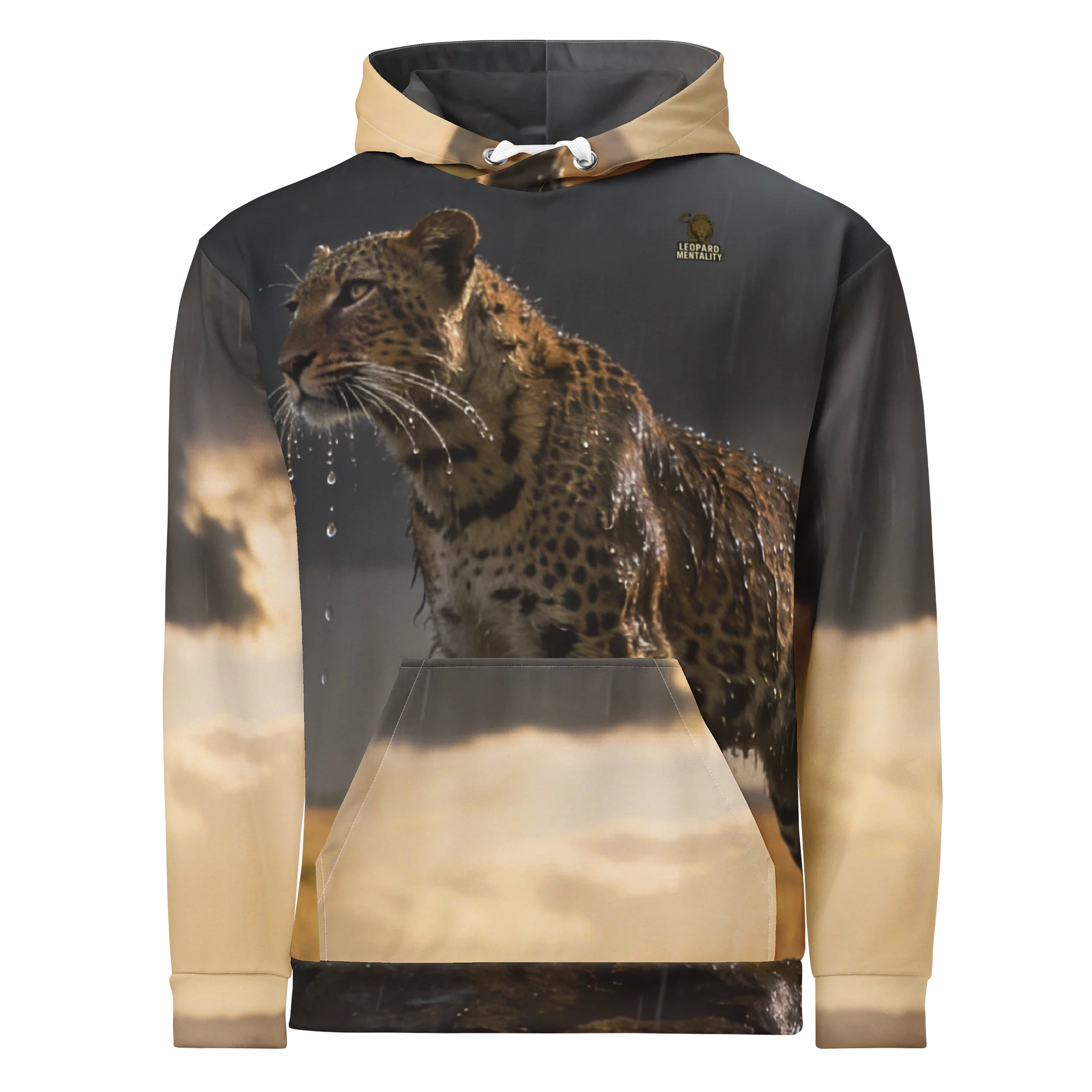 Leopard Mentality™ Rain Leopard All-Over Print Streetwear Hoodie product image (7)