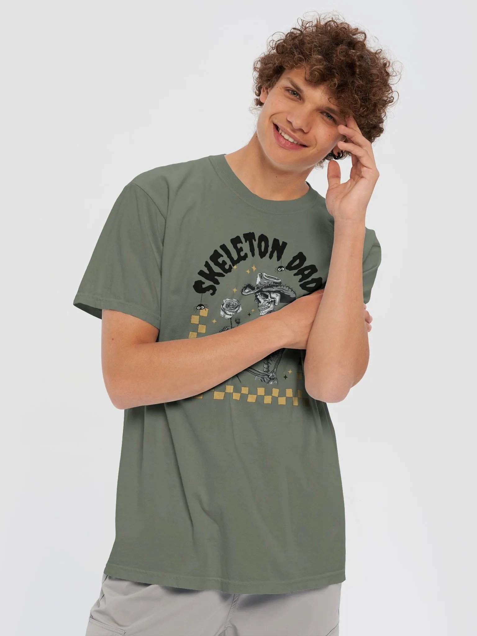 Family Matching Halloween Skeleton Retro Man T-Shirt product image (6)