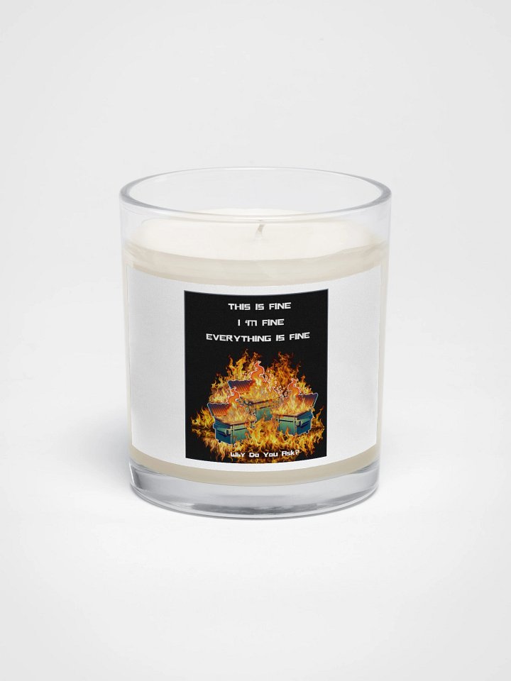 Dumpster Fire (black background) Candle product image (1)