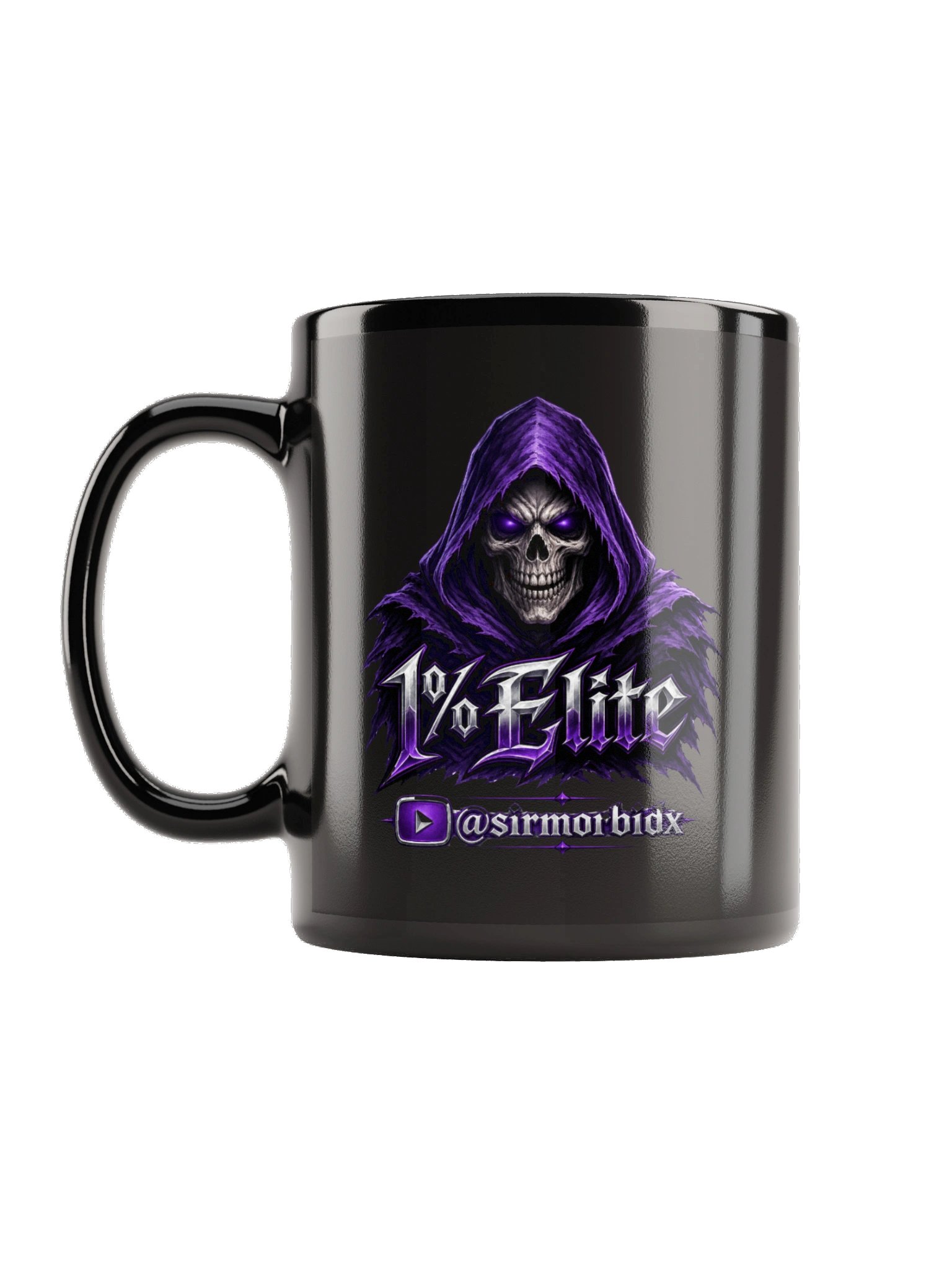 ''1% Elite'' Black Glossy Mug product image (1)