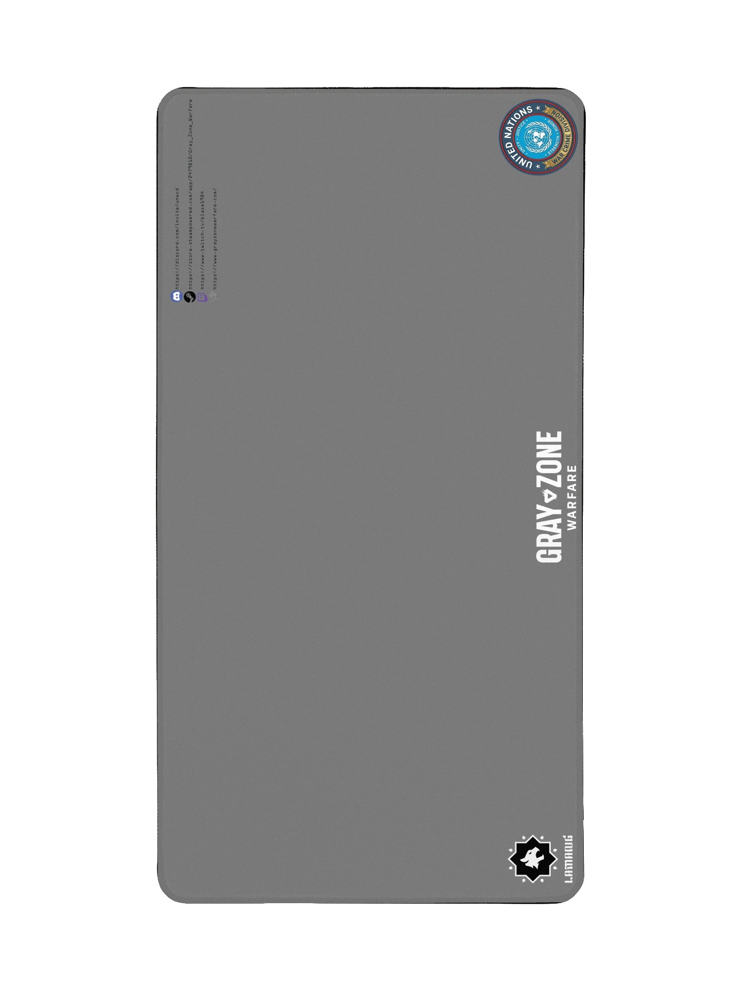 UNWCD/LRI Gray Desk Mat - White GZW product image (2)