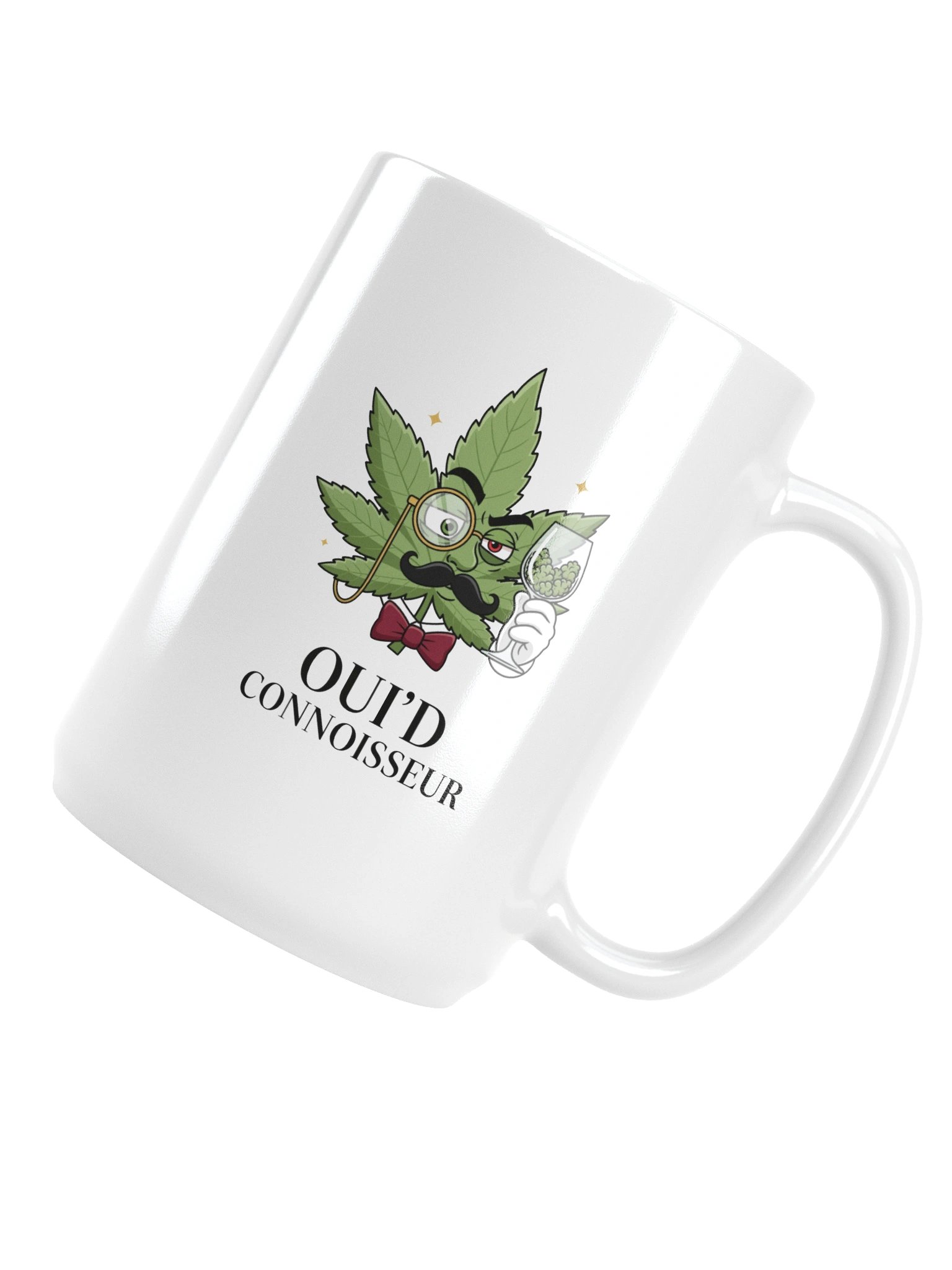 Oui'd Connoisseur Coffee Mug | Funny Wine Weed Mug | 15oz Sophisticated Stoner Gift product image (5)