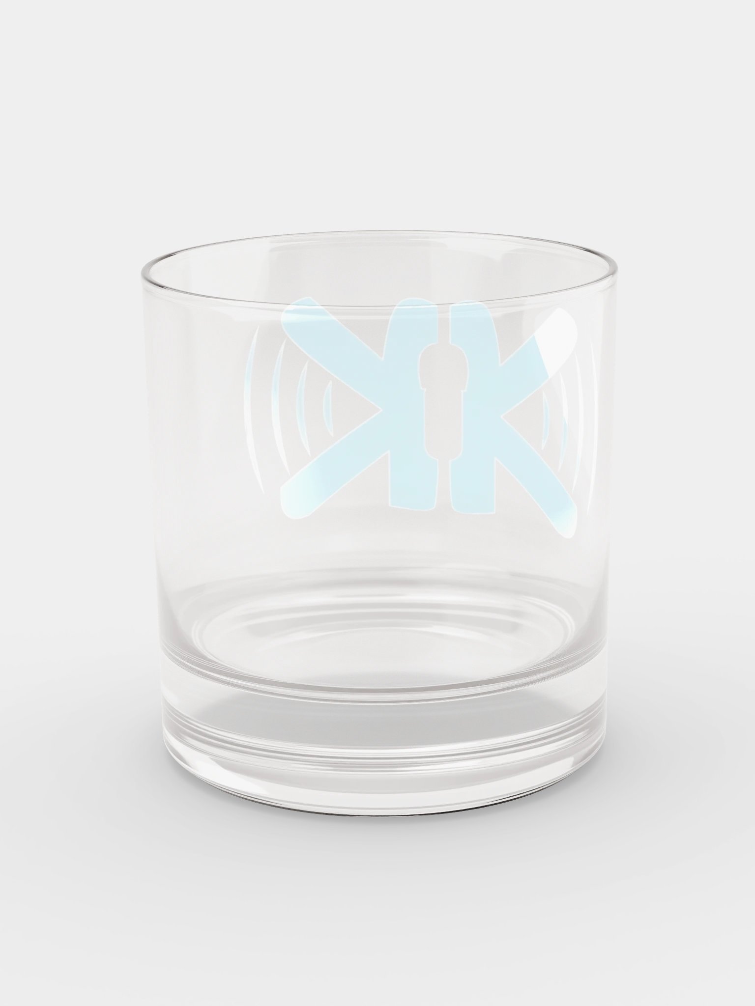 KIUK Rocks Glass — Cyan Logo product image (6)