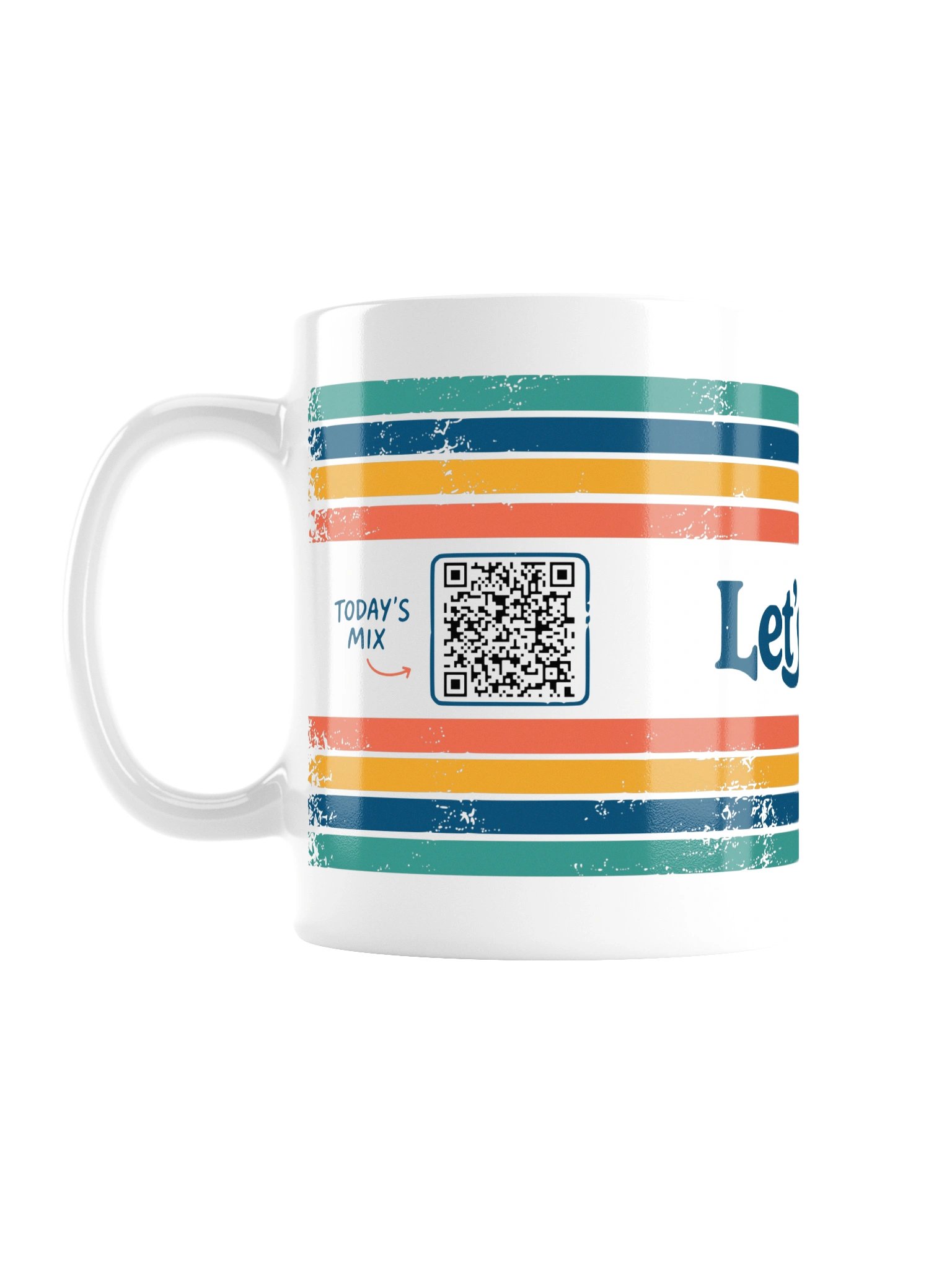 Let’s Move a Little Mug | Retro Stripe product image (1)