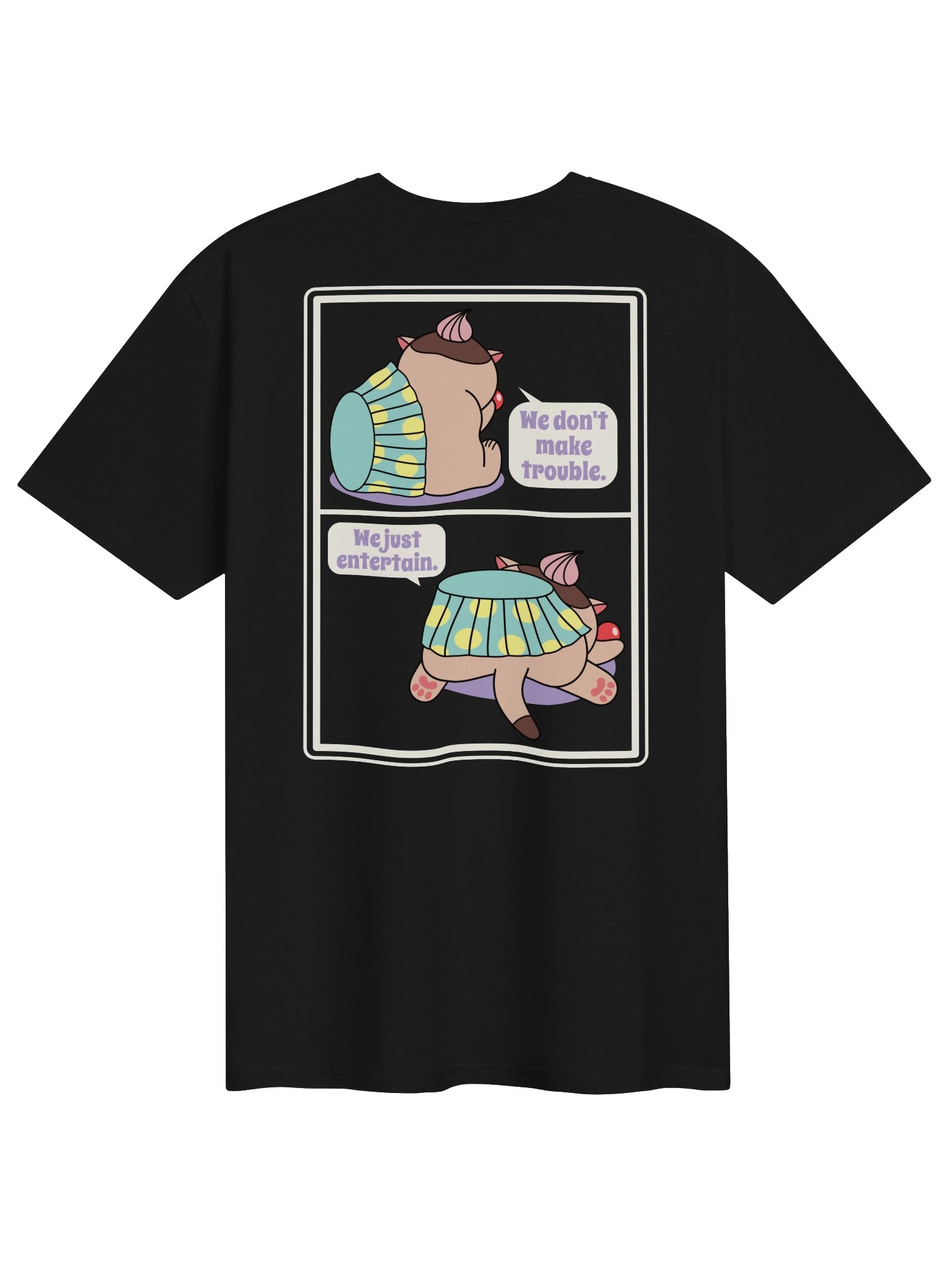Sweet Trouble (Cupcake Cat - Left Chest and Back Prints) - Unisex Adult Super Soft Lightweight T-shirt product image (15)