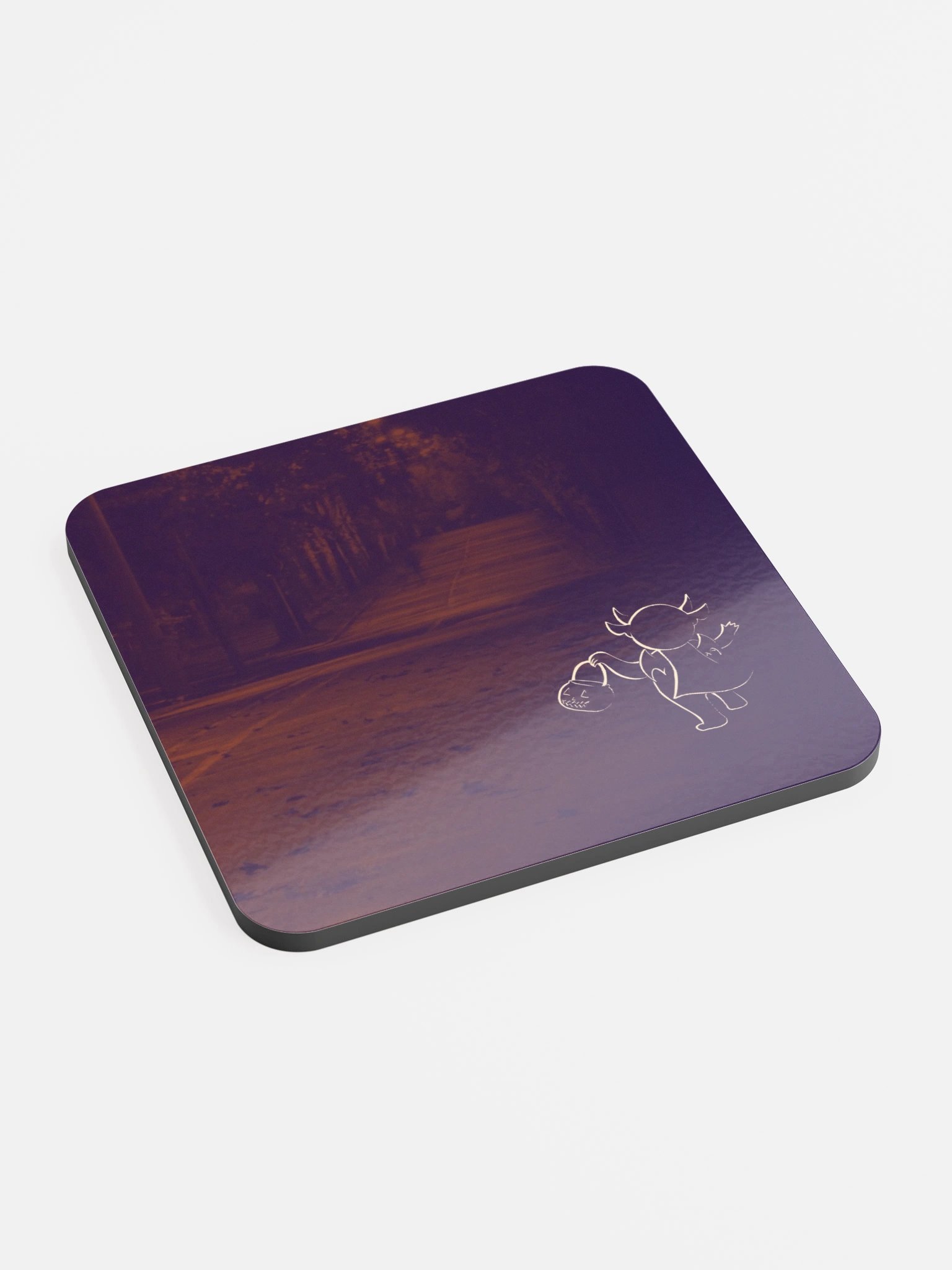 Cryptid On Your Corner Glossy Coaster product image (2)