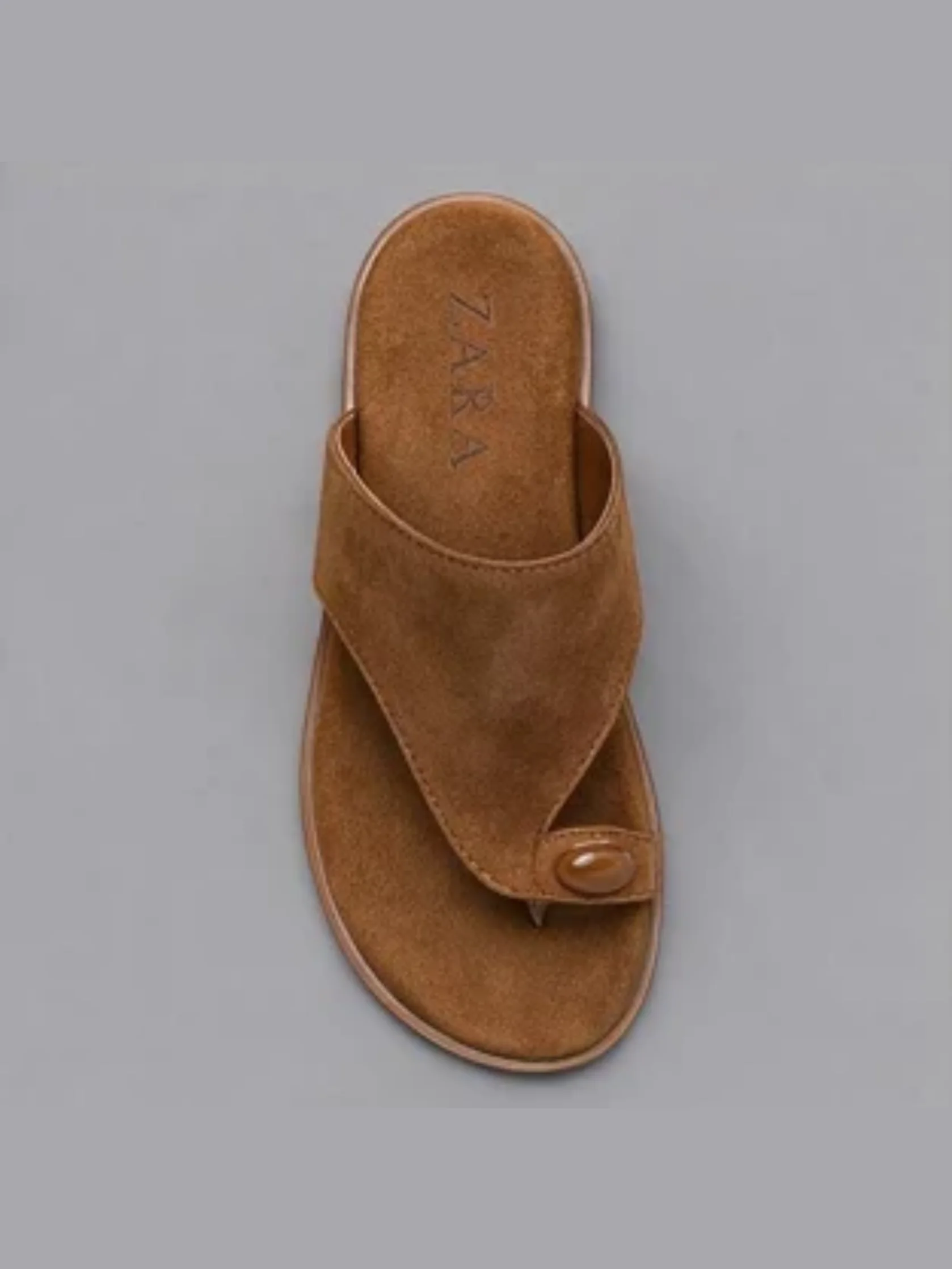 Caramel Suede Chic Sandals product image (2)