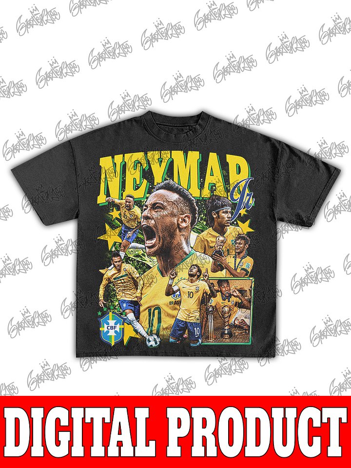 Neymar Jr Brazil National Team GOAT All-Time Leading Goal Scorer Vintage Soccer Bootleg Graphic product image (1)