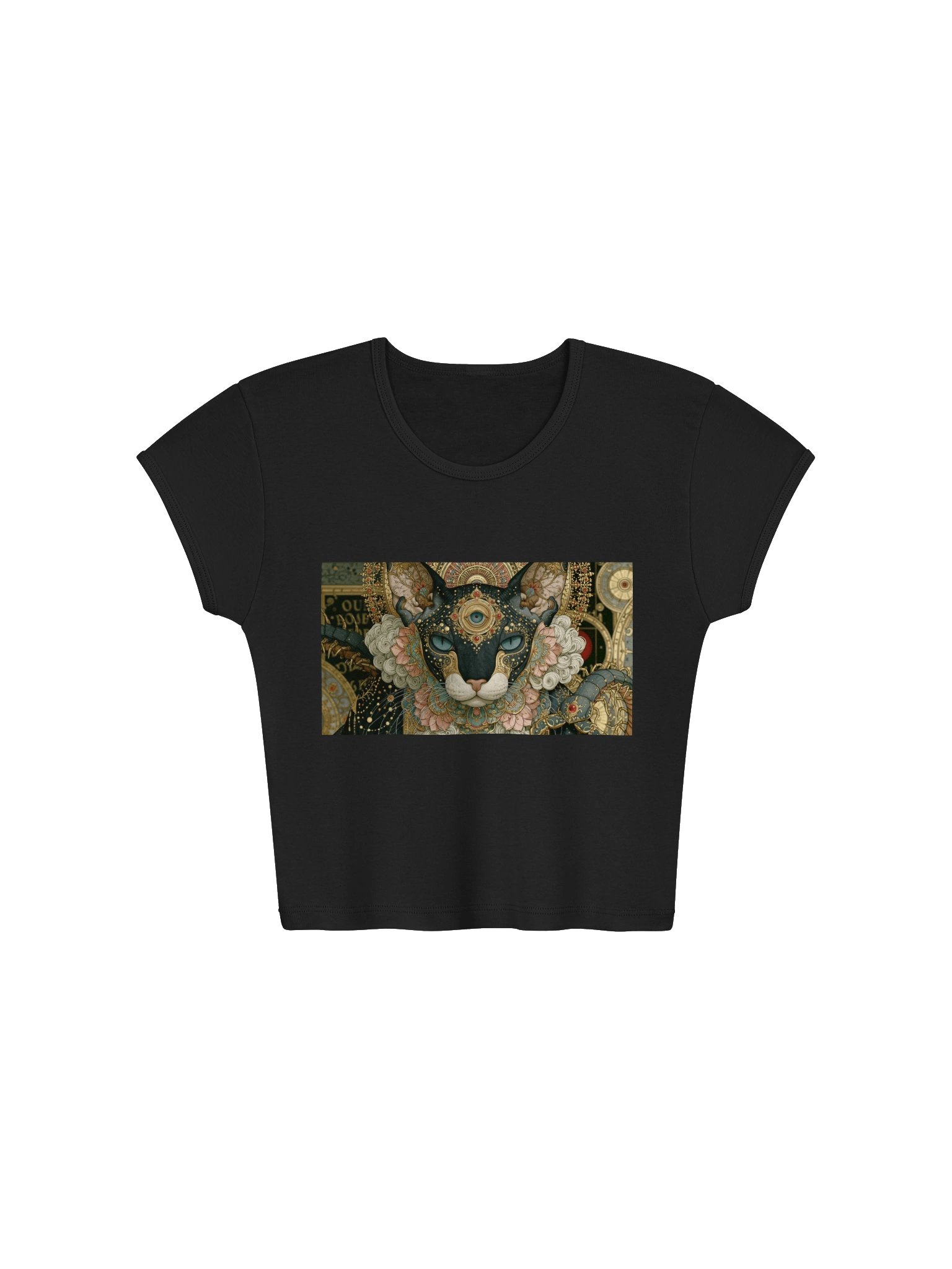 OUIJA CAT 03 - LA APPAREL CROPPED TSHIRT (W) product image (2)