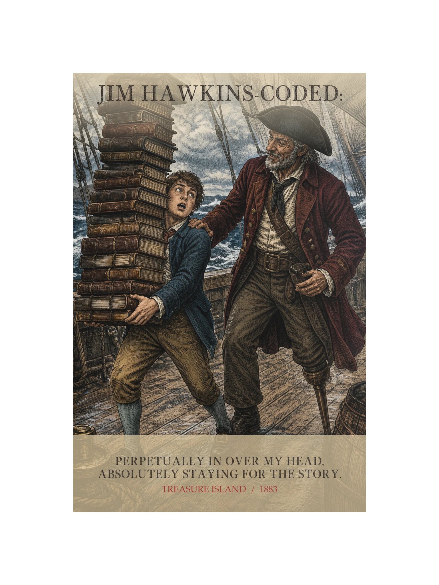 Jim Hawkins Coded Perpetually Over Head Absolutely -- Treasure Island Art Print product image (12)