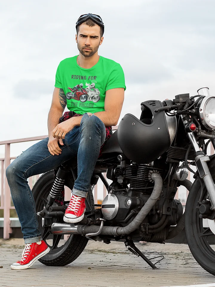 Riding For The Fallen (red bike) T-Shirt product image (1)