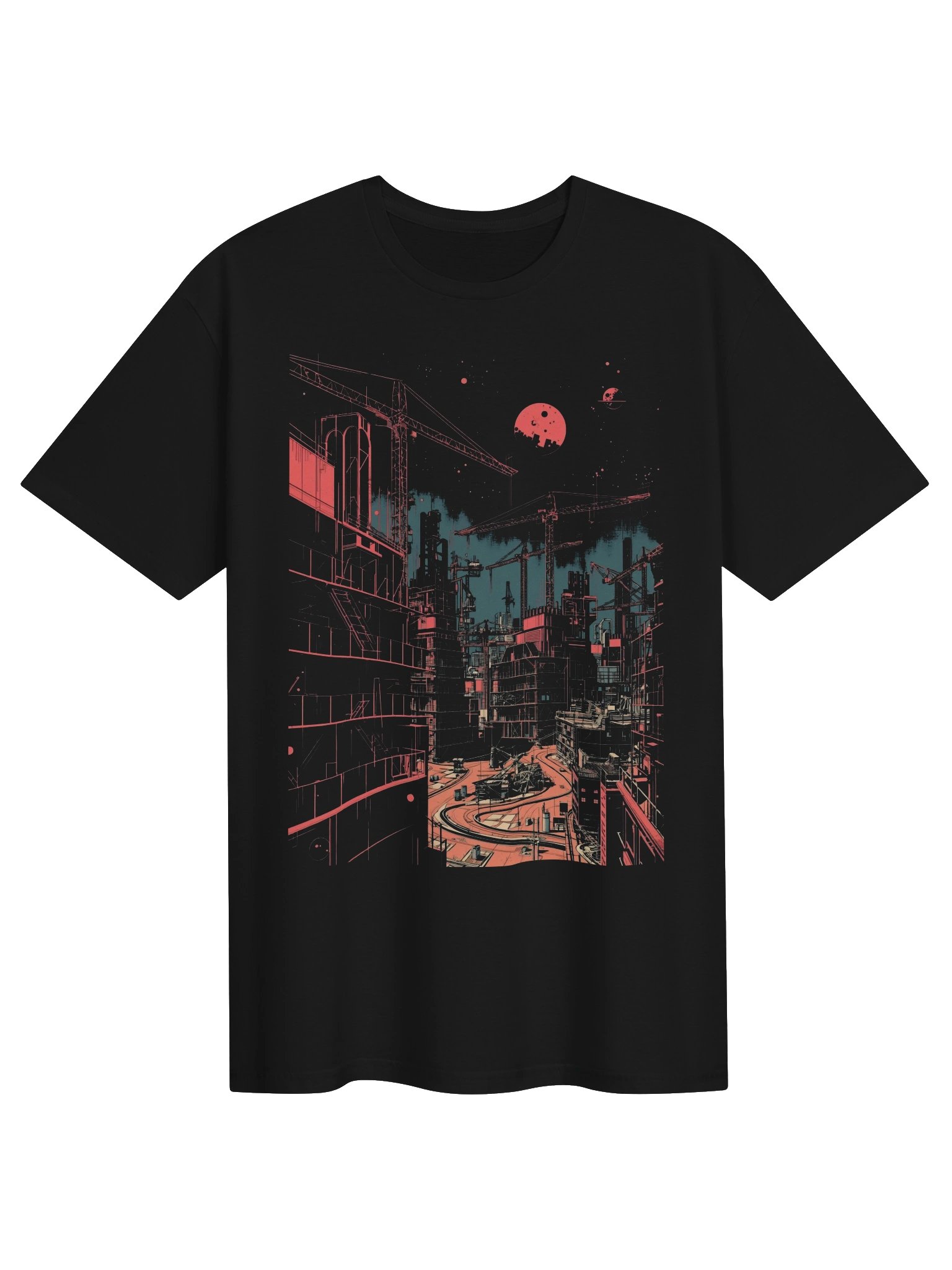 Red Moon Constructionscape T-Shirt product image (1)