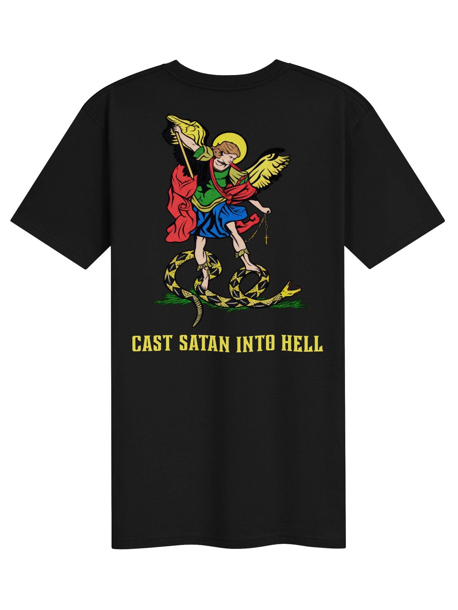 Saint Michael 'Cast Satan into Hell' - Heavy Tee product image (1)