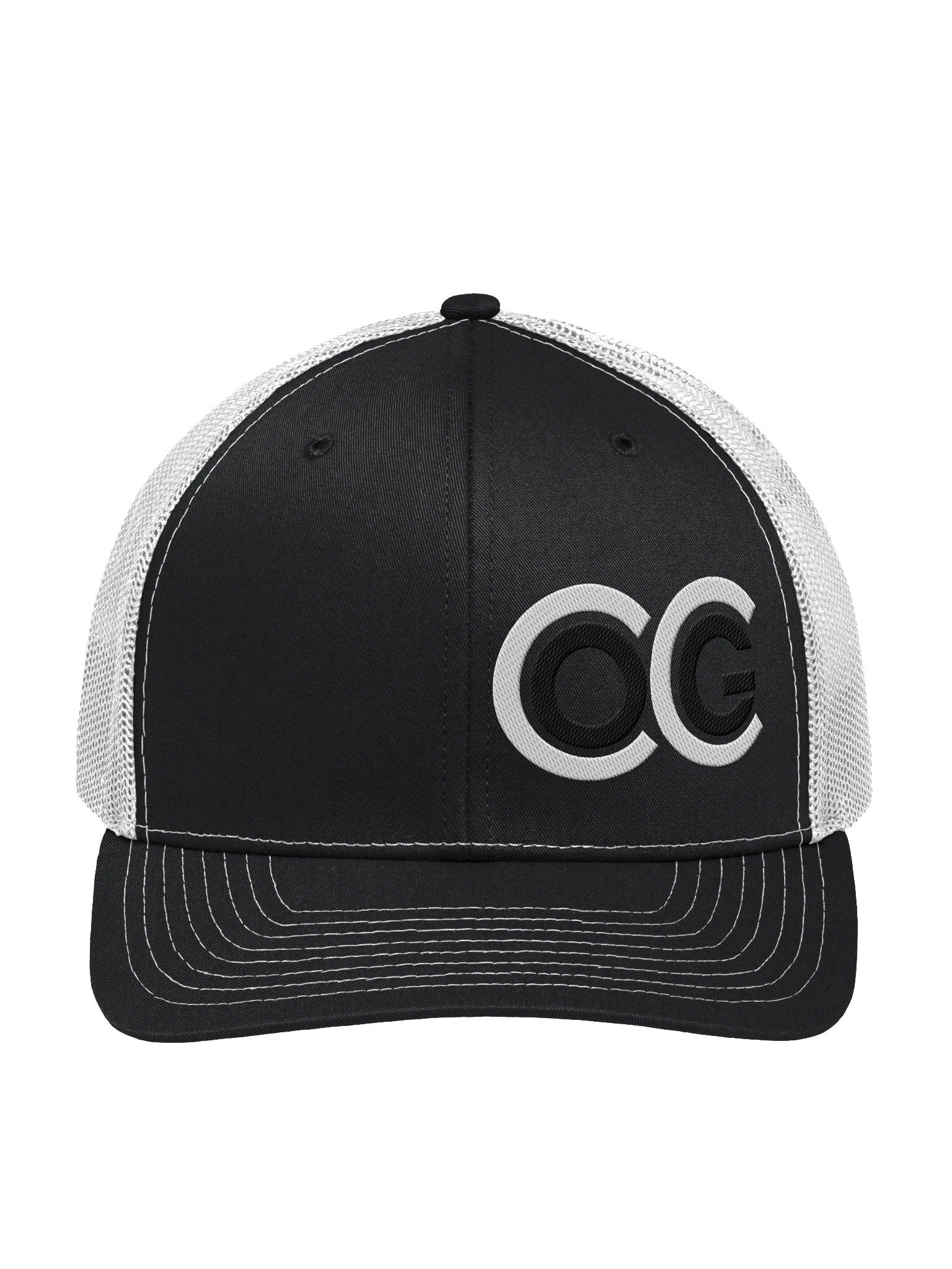 Cocoa Crusty CCOG Trucker Cap - White/Black on Black product image (1)
