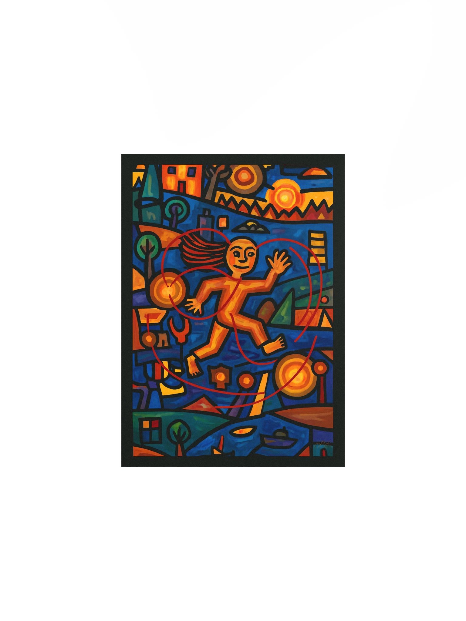 Run the Daily Turmoil – Whimsical Scandinavian Abstract Style - Poster - by M-Art & Design product image (2)