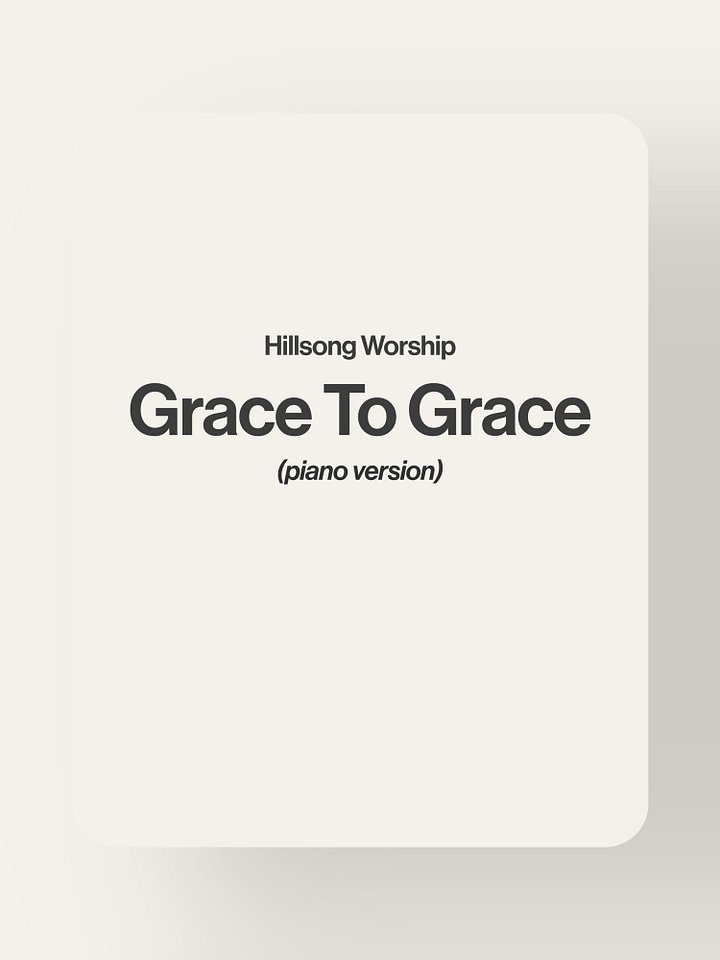 Grace To Grace - Hillsong Worship product image (1)
