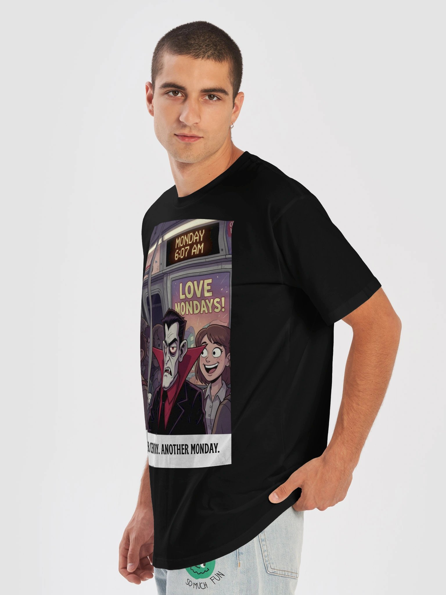 Another Century. Another Monday. Vampire Commute Shirt – Gothic Streetwear Apparel product image (15)