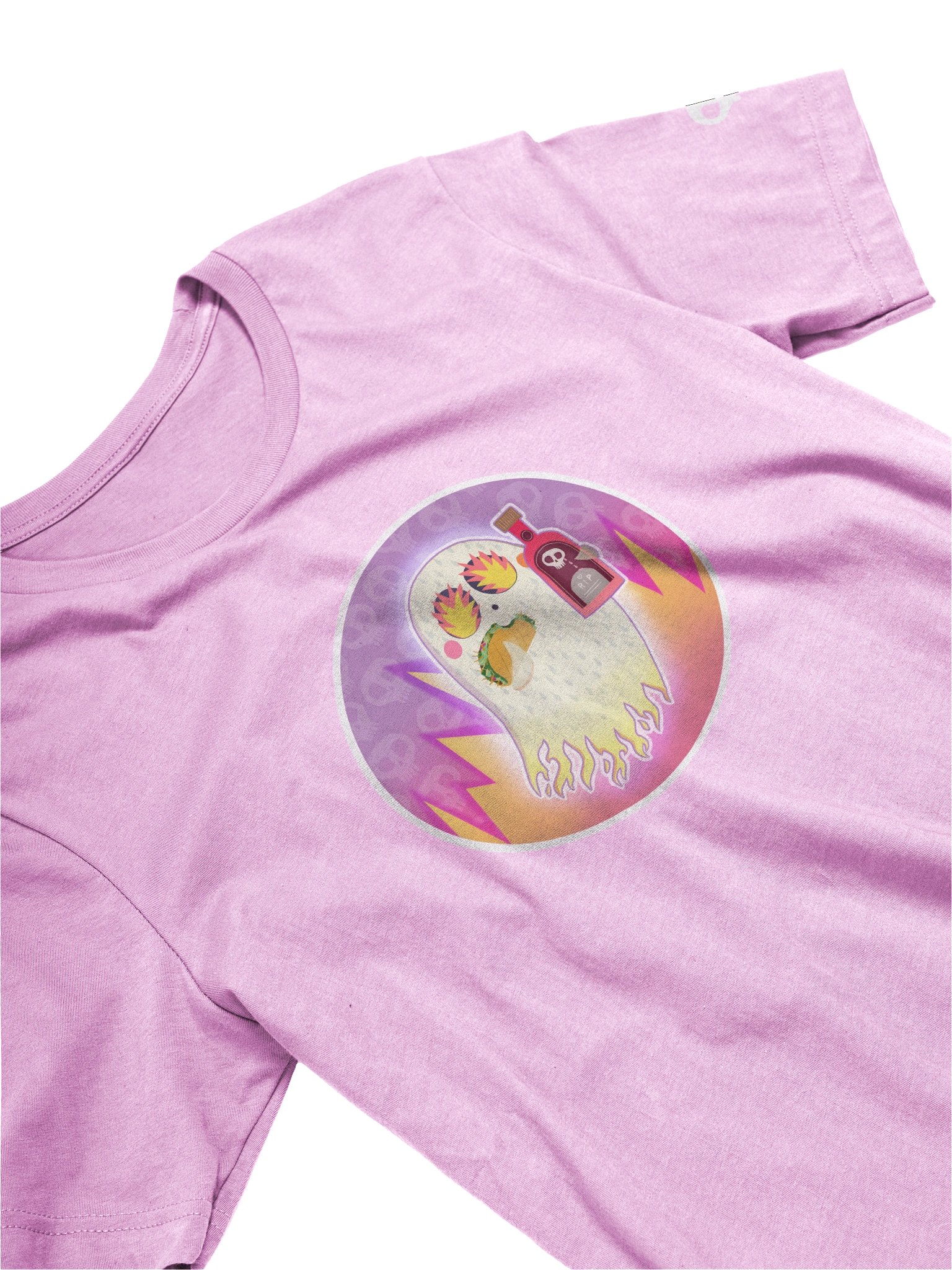 Pastel Little Ghost Hot Sauce Taco - T-Shirt product image (3)