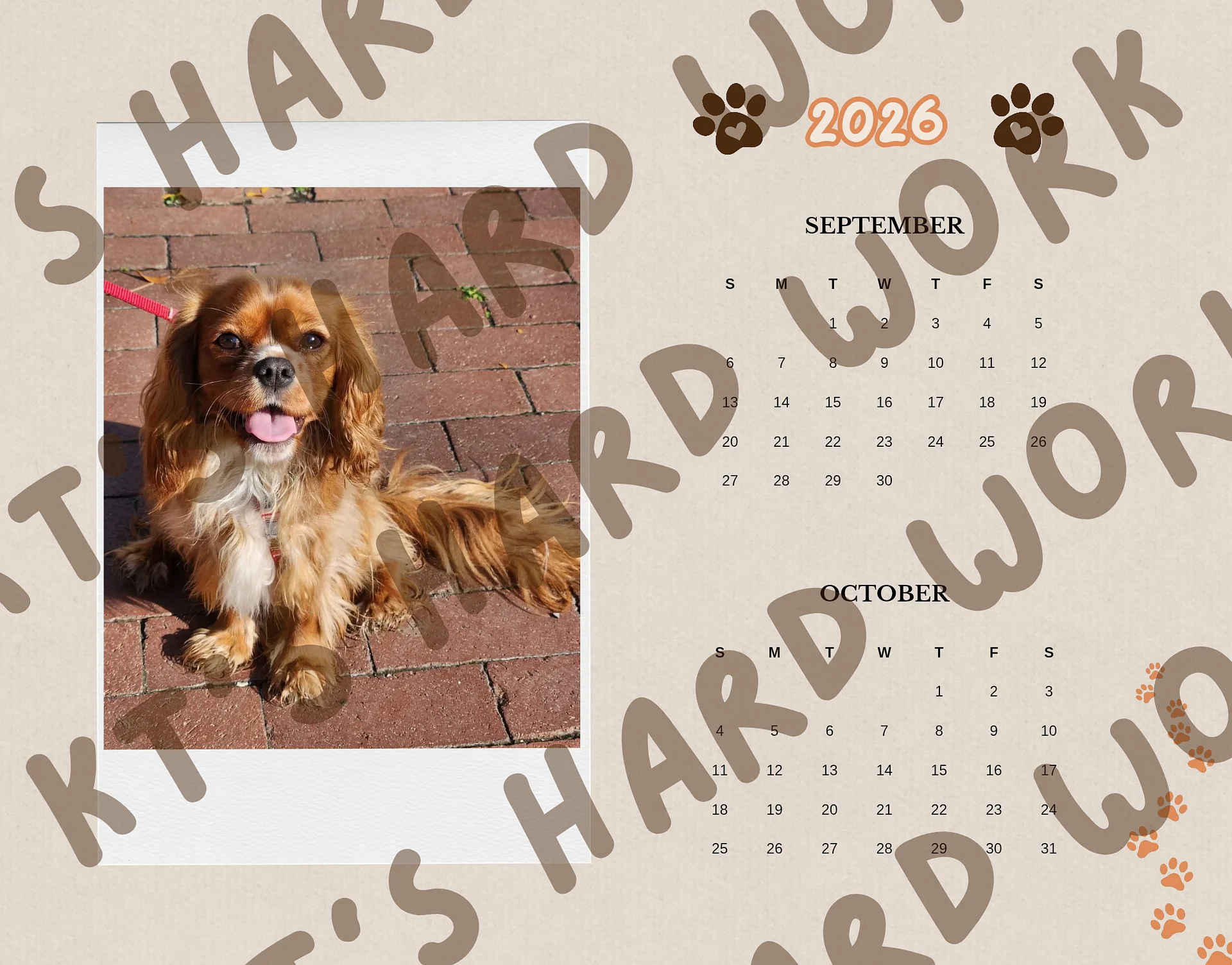2027 Wednesday Calendar (Download) product image (2)