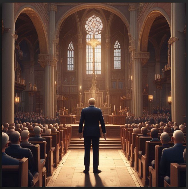Donald in the Cathedral - LIMITED EDITION METAL PRINT product image (1)