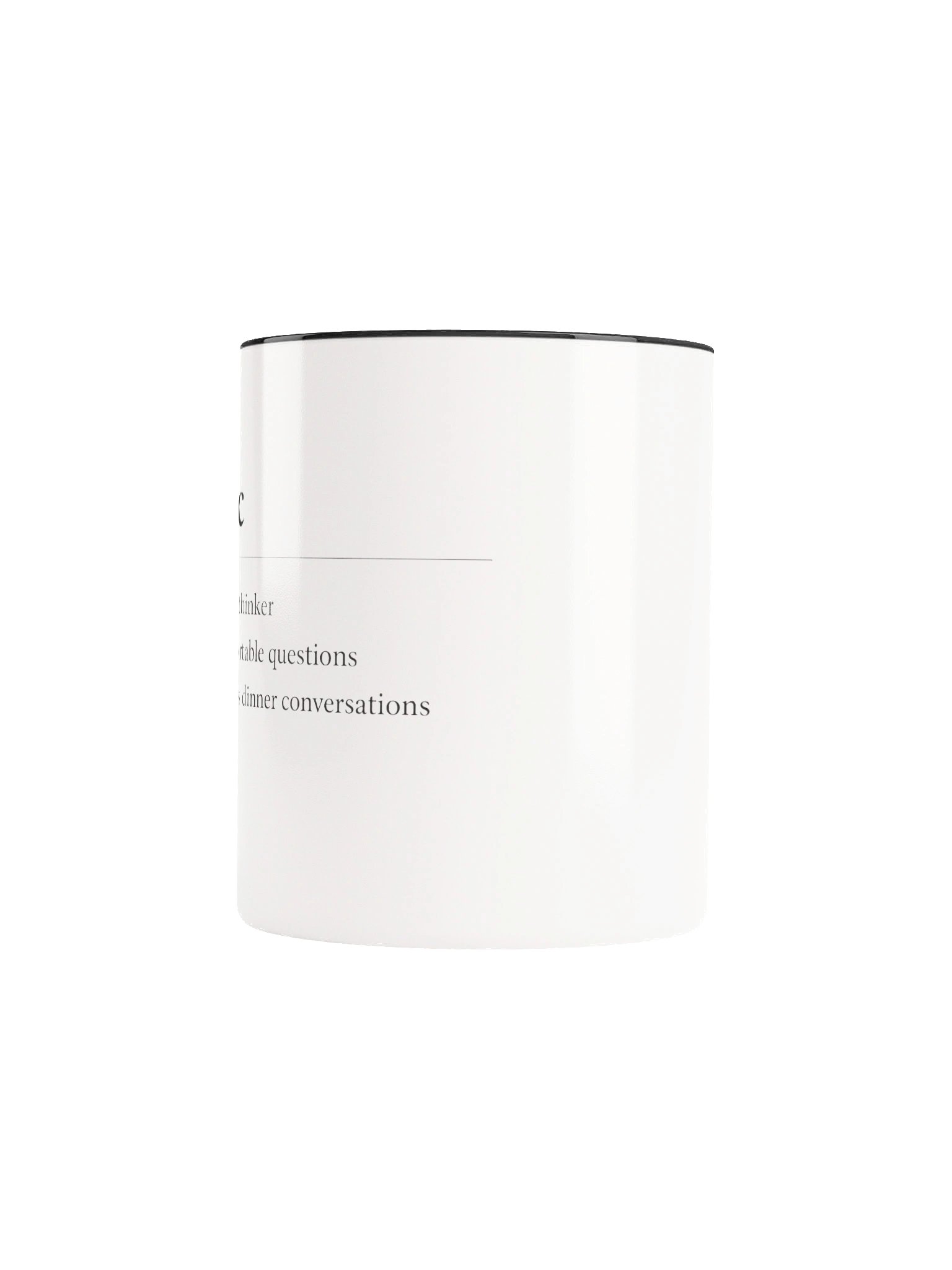Heretic (noun) White and Black Ceramic Mug product image (3)