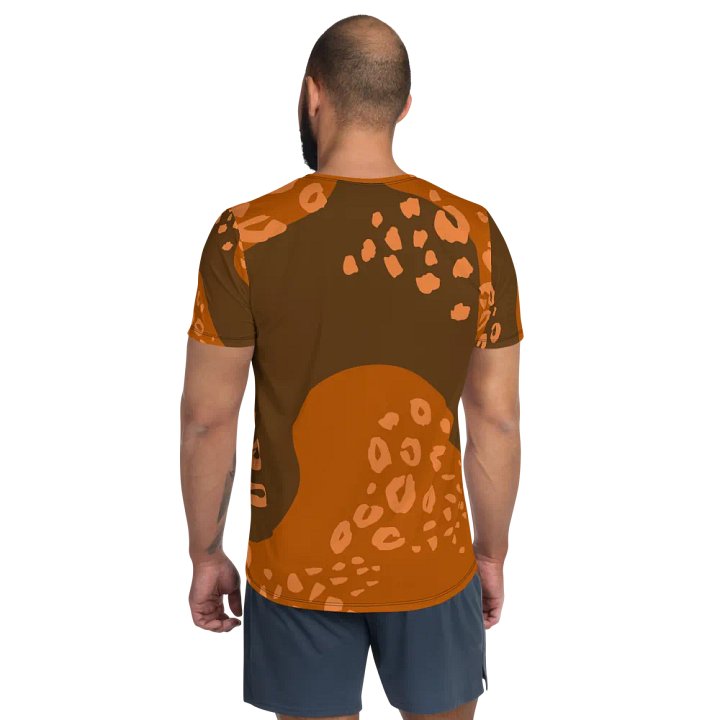 Stylish orange Animal Print Athletic Tee product image (2)