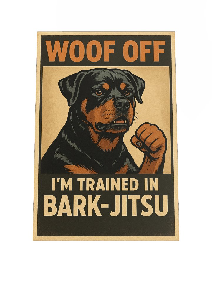 Woof Off: Bark-Jitsu Rottweiler Poster product image (3)