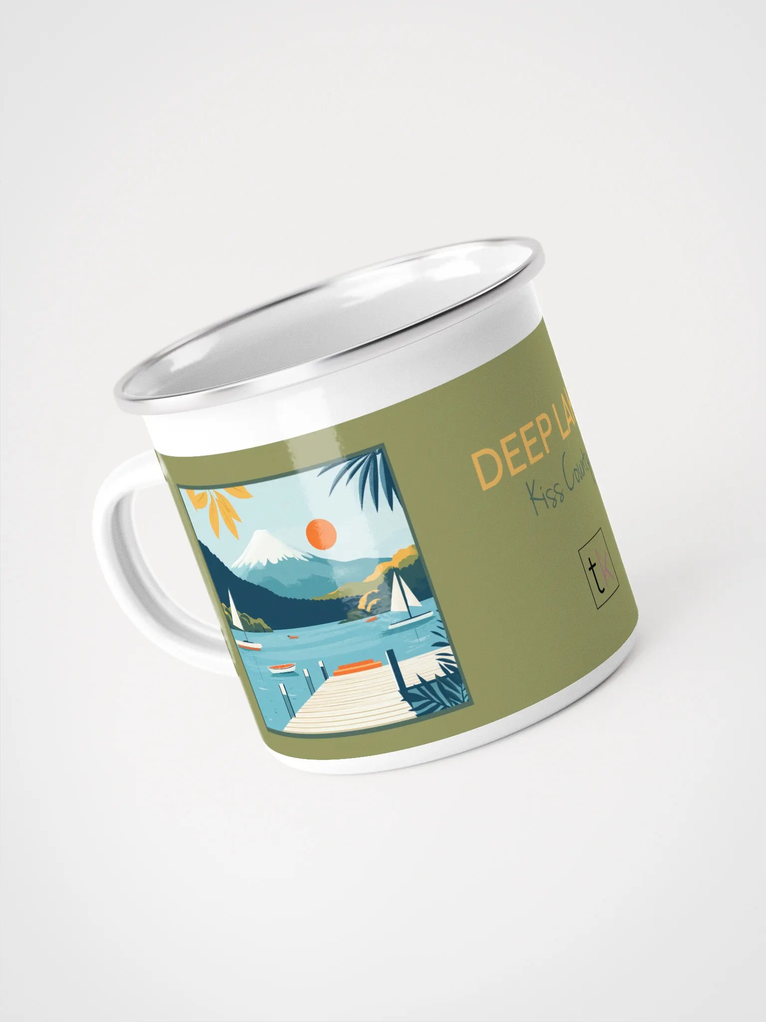 Deep Lake Kiss County Enamel Mug product image (4)