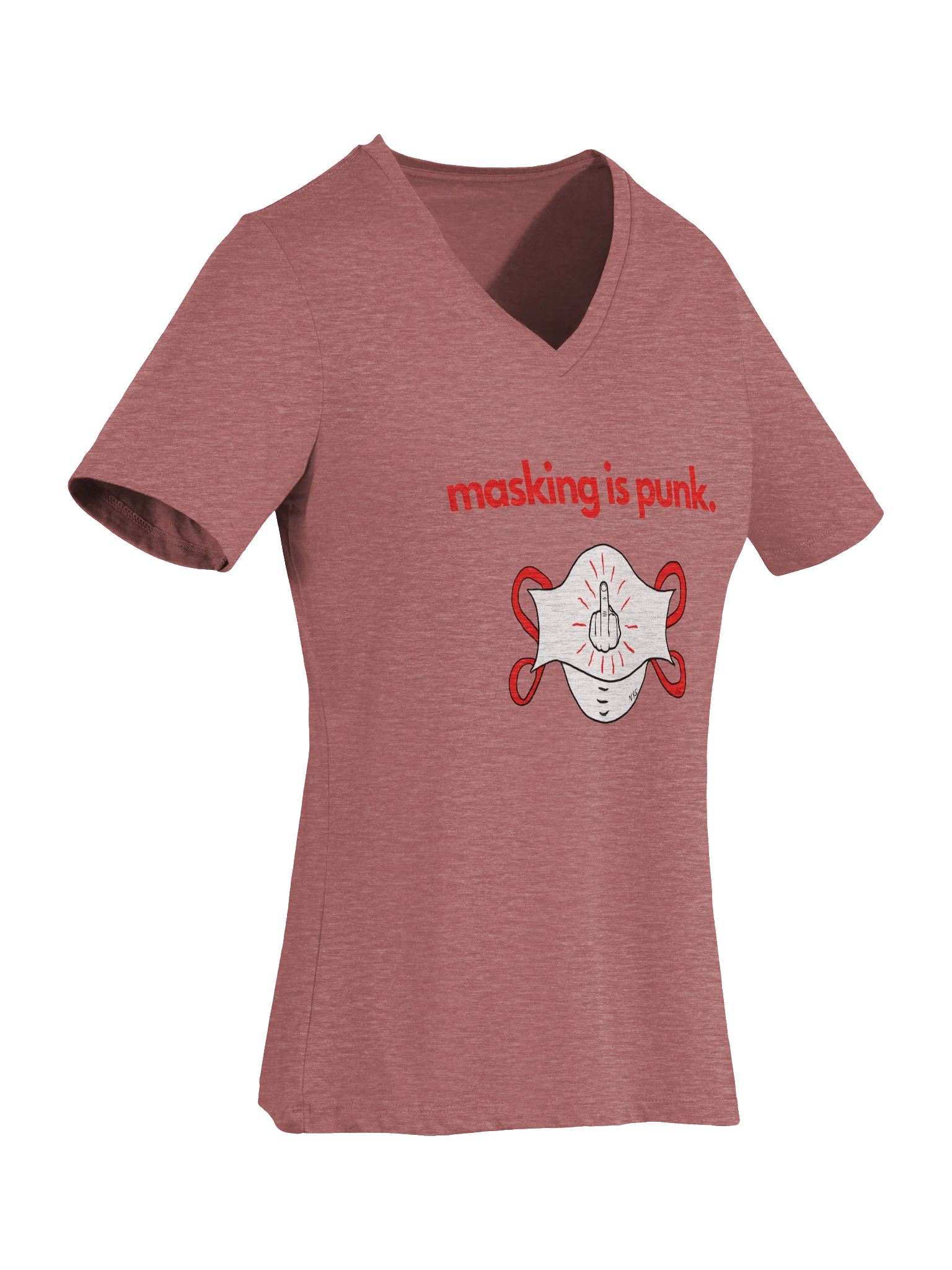Masking Is Punk v-neck tee product image (7)