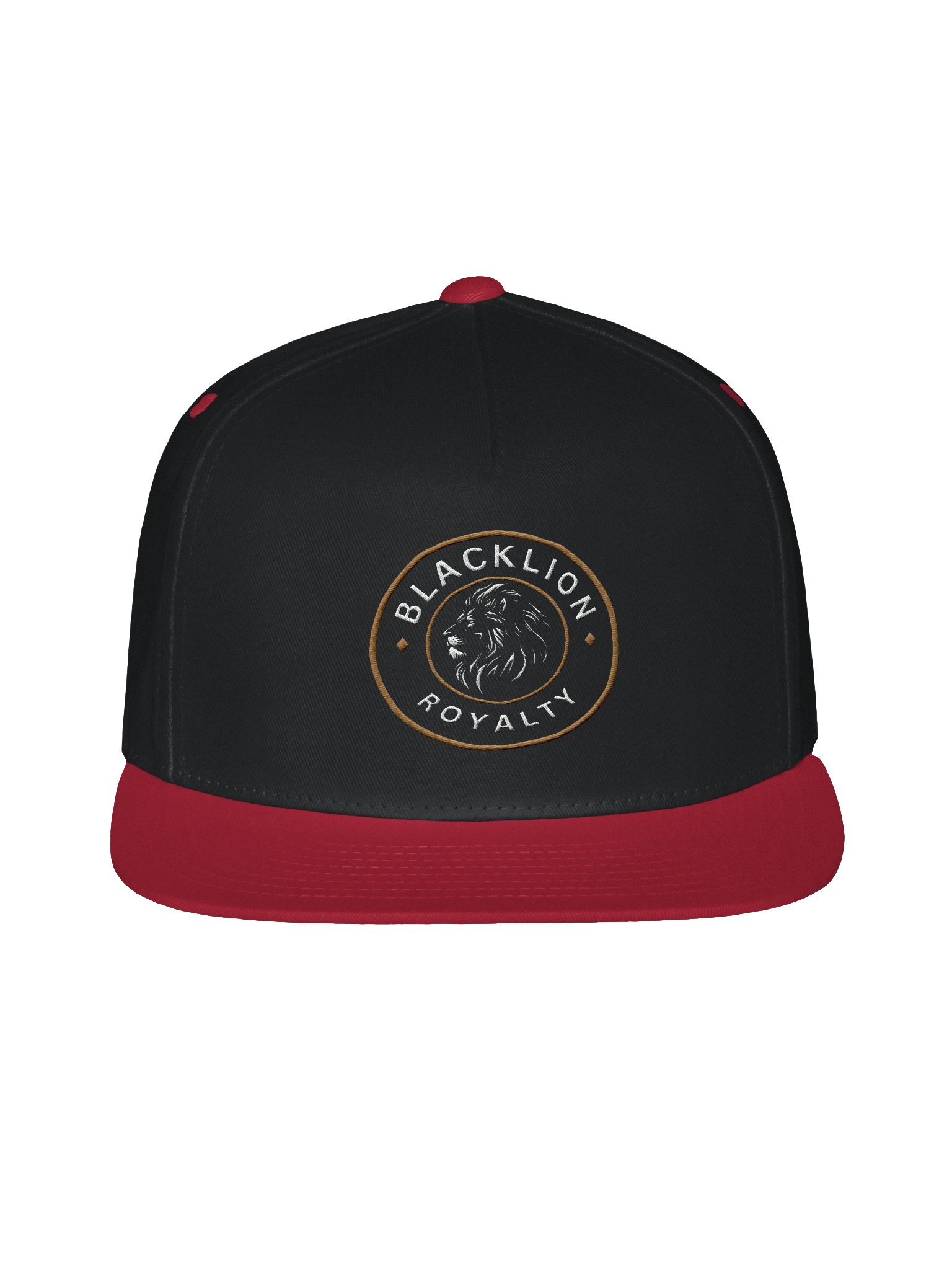 Black Lion "Royalty" Circular Crest Snapback Cap – Premium Embroidered Flat Brim Hat product image (1)
