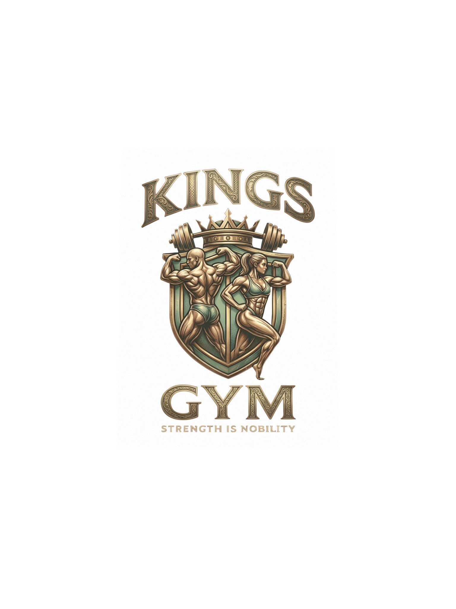 Kings Gym Poster - Vintage Bodybuilding Crest Wall Art product image (4)