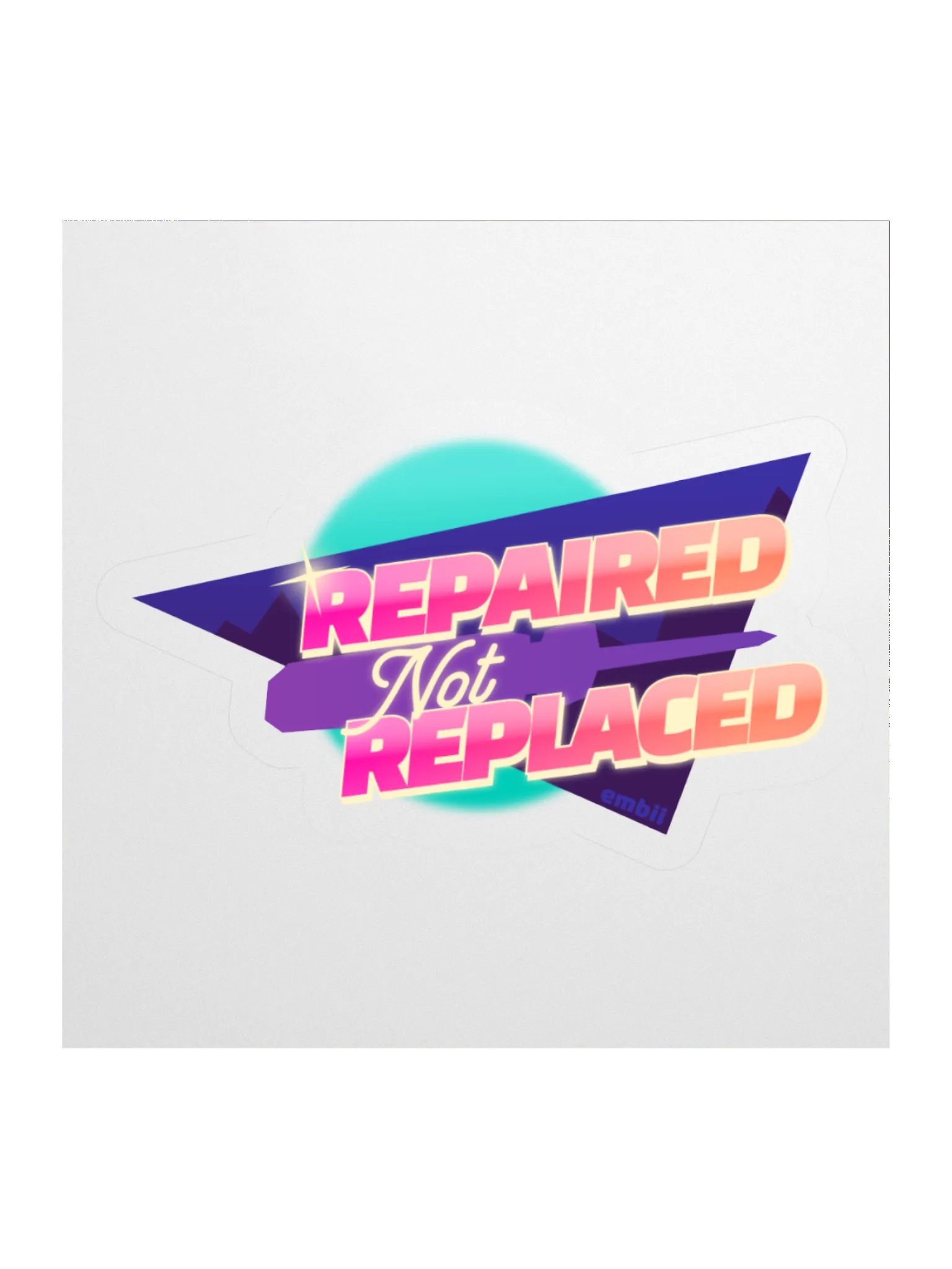 repaired not replaced sticker product image (1)