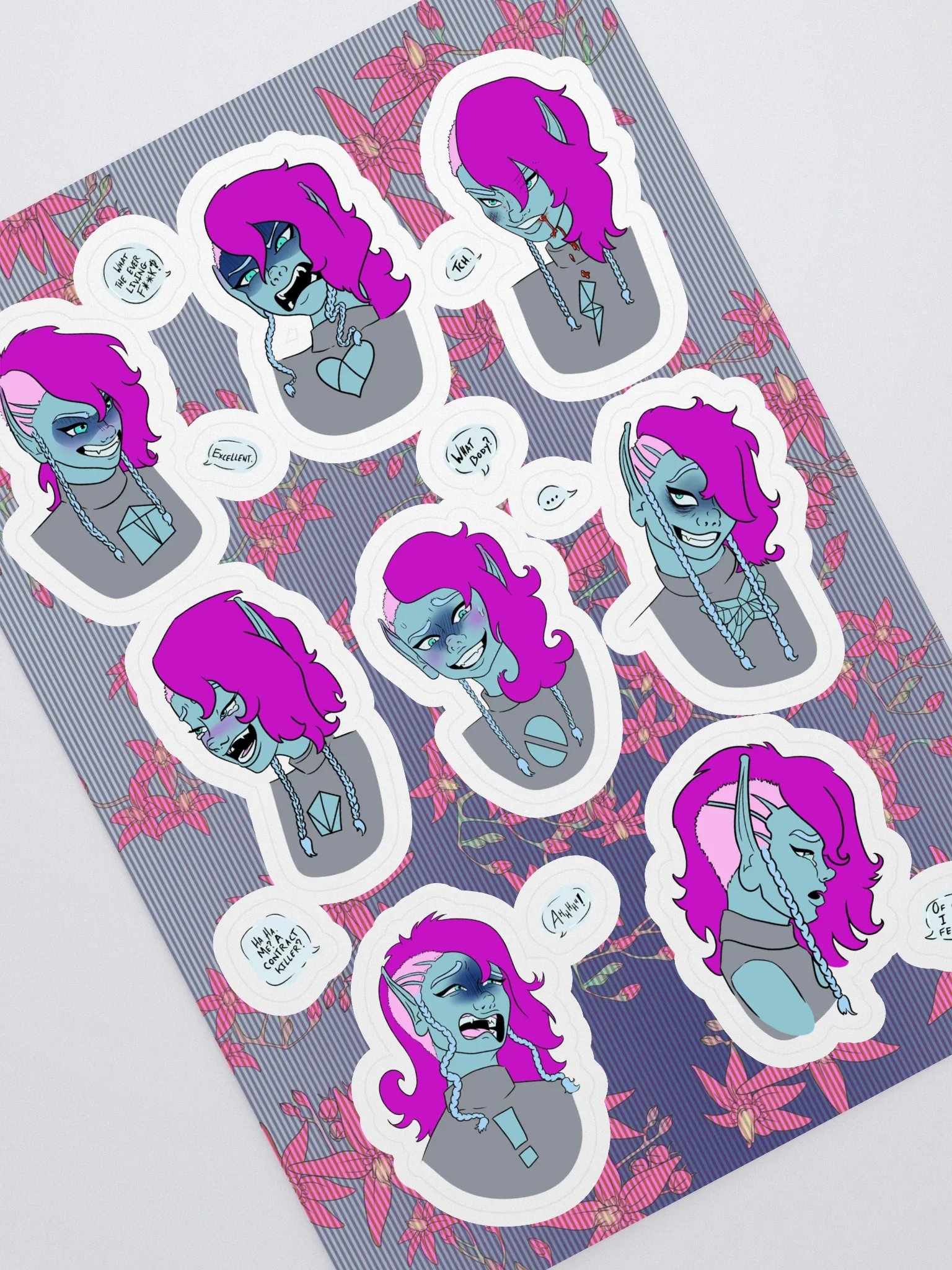 Elf Expression Sticker Sheet product image (1)