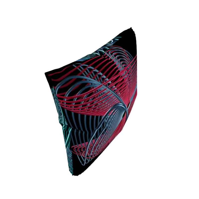 Oscilloscopic Dance 2+3 - Lissajous Figures Mathematical Art Pillow product image (3)
