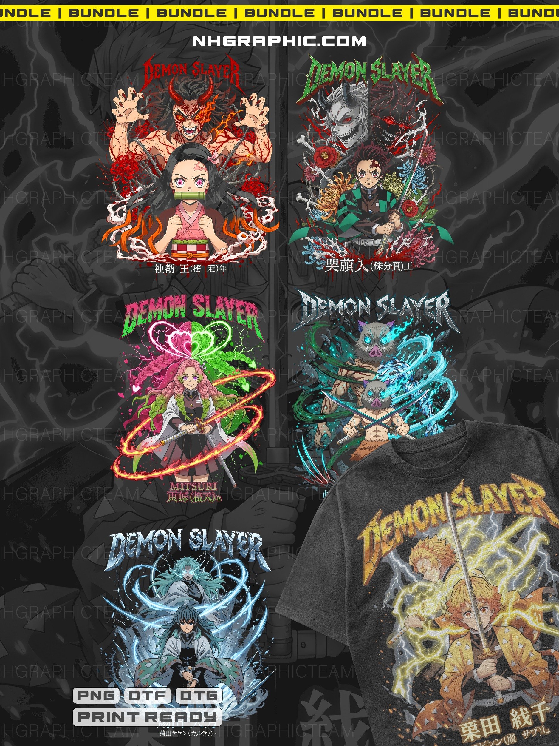 6-Piece Demon Slayer Apparel Graphic Collection product image (1)