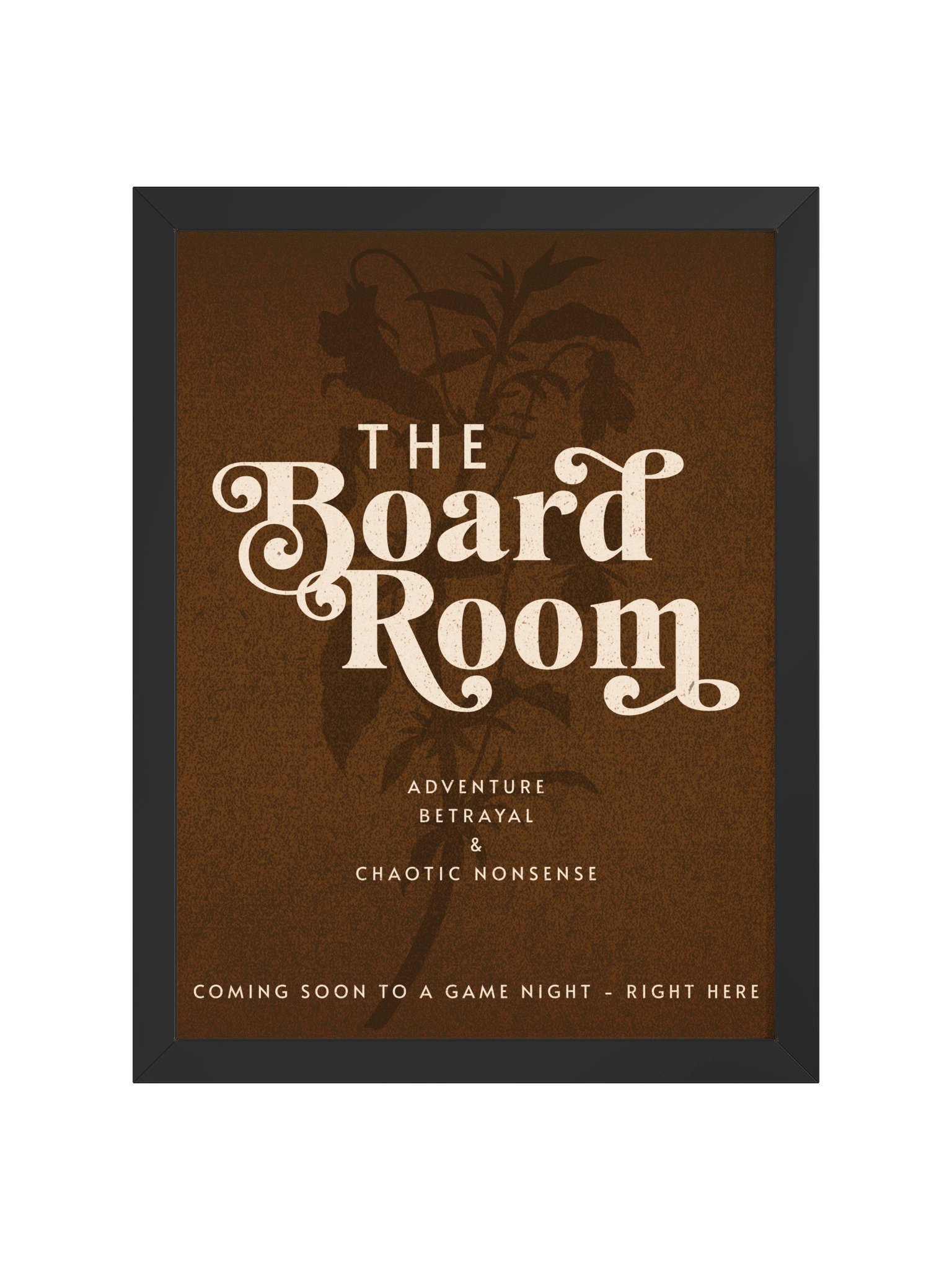 Elegant Floral Movie Poster Board Game Room Decor- FRAMED product image (1)