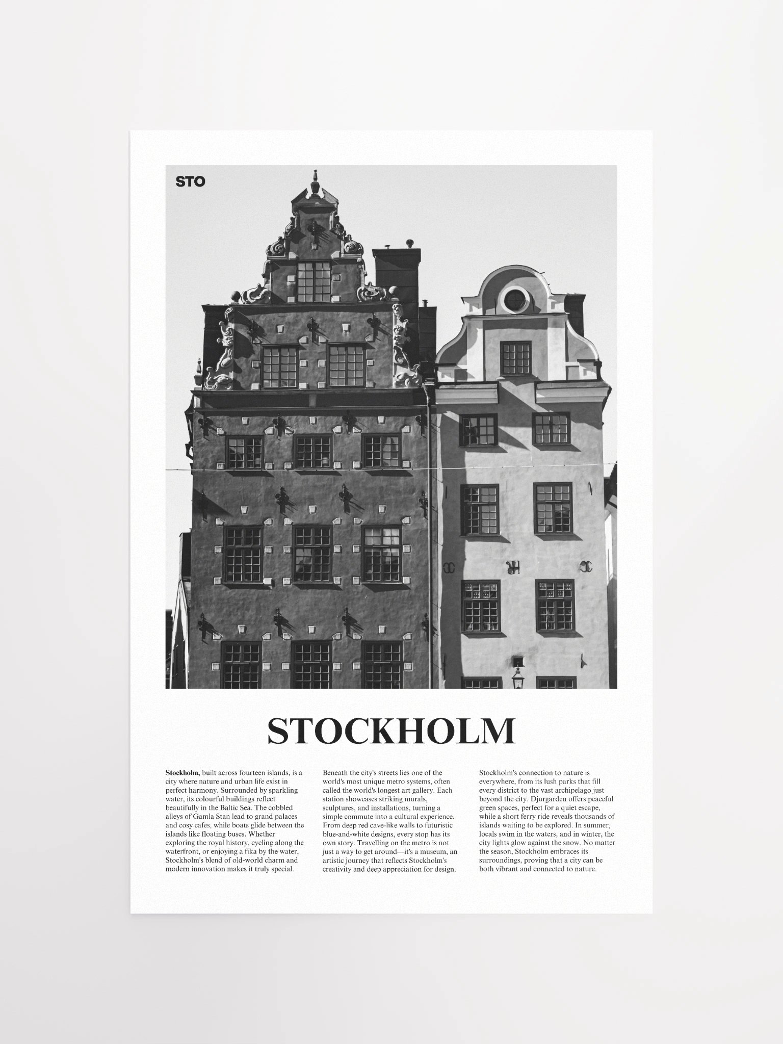 Stockholm 01 Newspaper Poster product image (5)