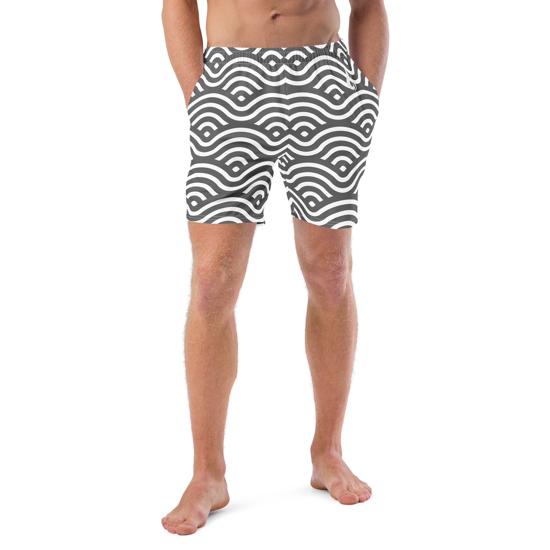 LowkeyFire Wave Pattern Swim Trunks product image (4)