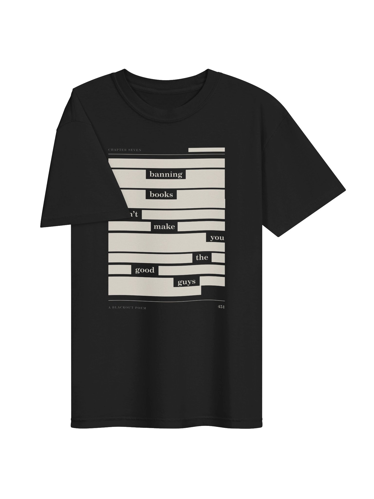 Banning Books — Blackout Poem Tee (Dark) product image (3)