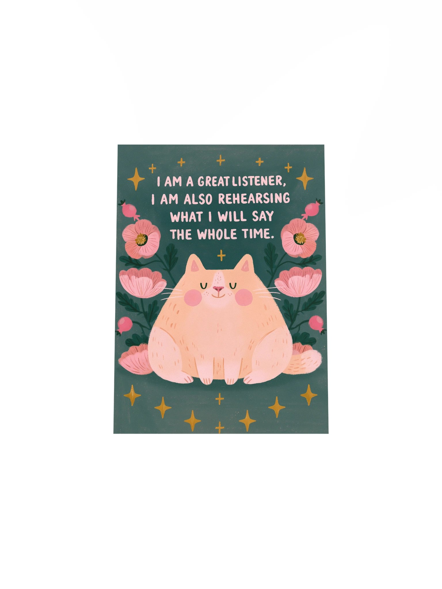 Peach Cat Listener Poster product image (31)