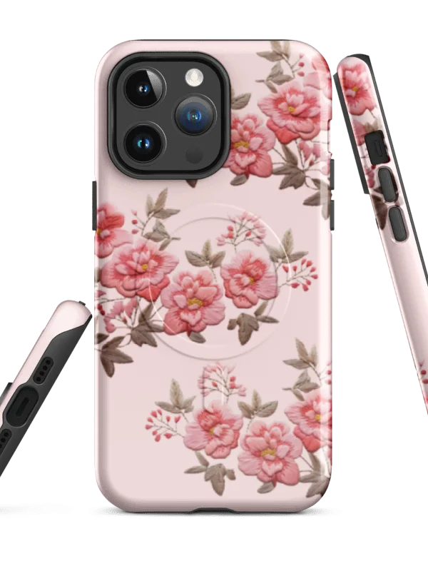 Summer Garden Pink Mag Safe Phone Case for iPhone® with Embroidery Effect product image (4)
