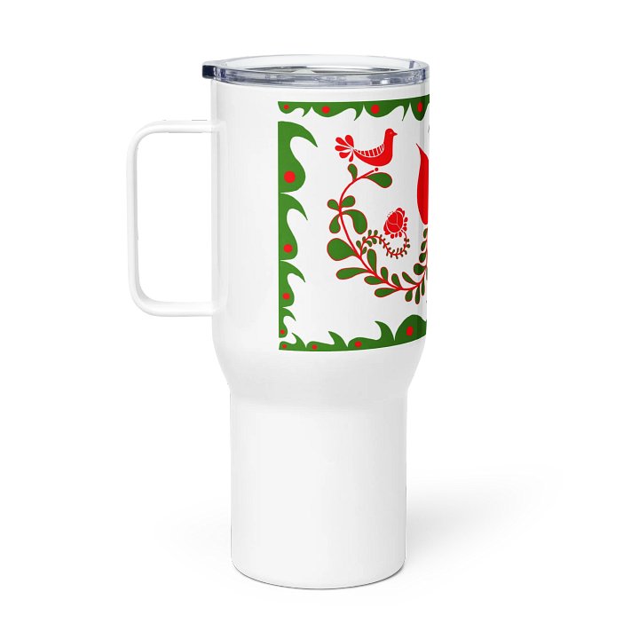 Hungarian Folk Art Floral Symphony Travel Mug product image (1)
