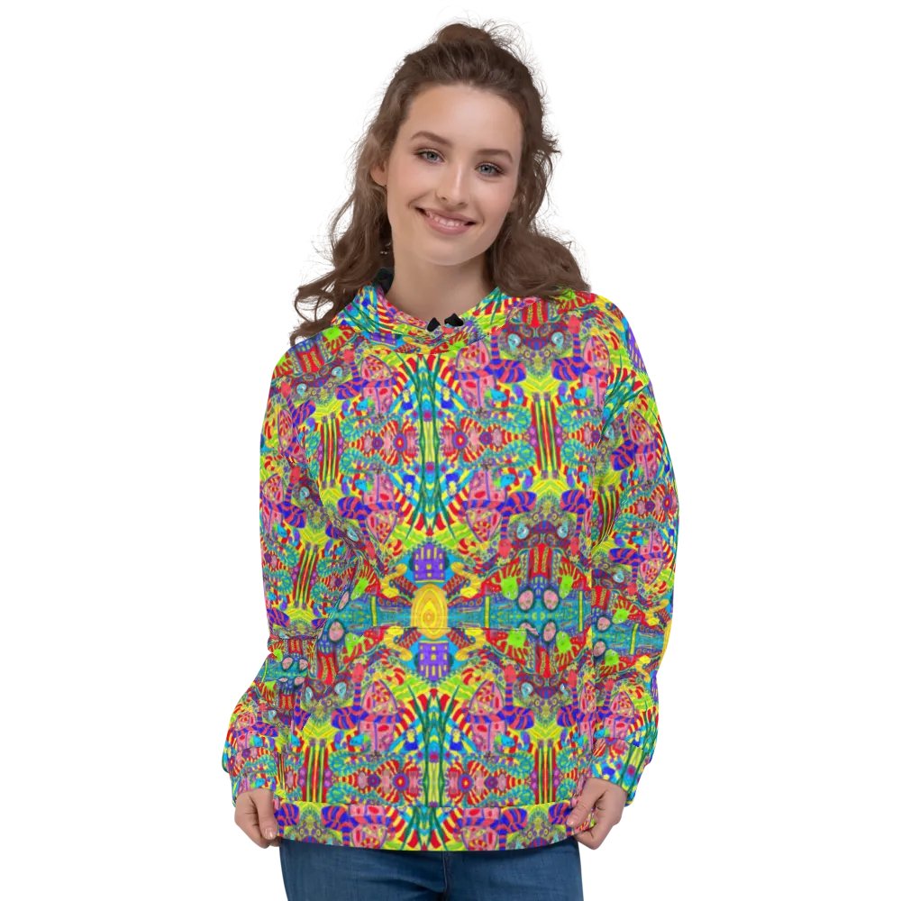 Abstract Doodle Creatures Unisex All Over Print Hoodie product image (3)
