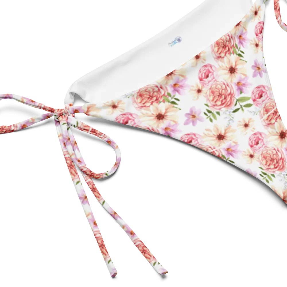 Watercolour Floral Pattern String Bikini Bottom - v2 product image (3)