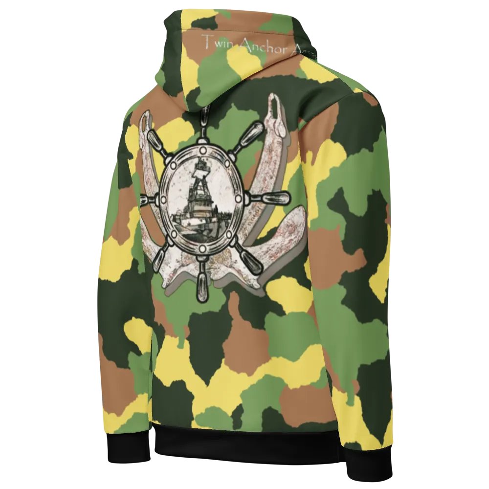 2 Anchor - Ship wheel & Tug CE (Green Camouflage) – Performance Marine Wear | Twin Anchor Apparel North Current Line product image (10)