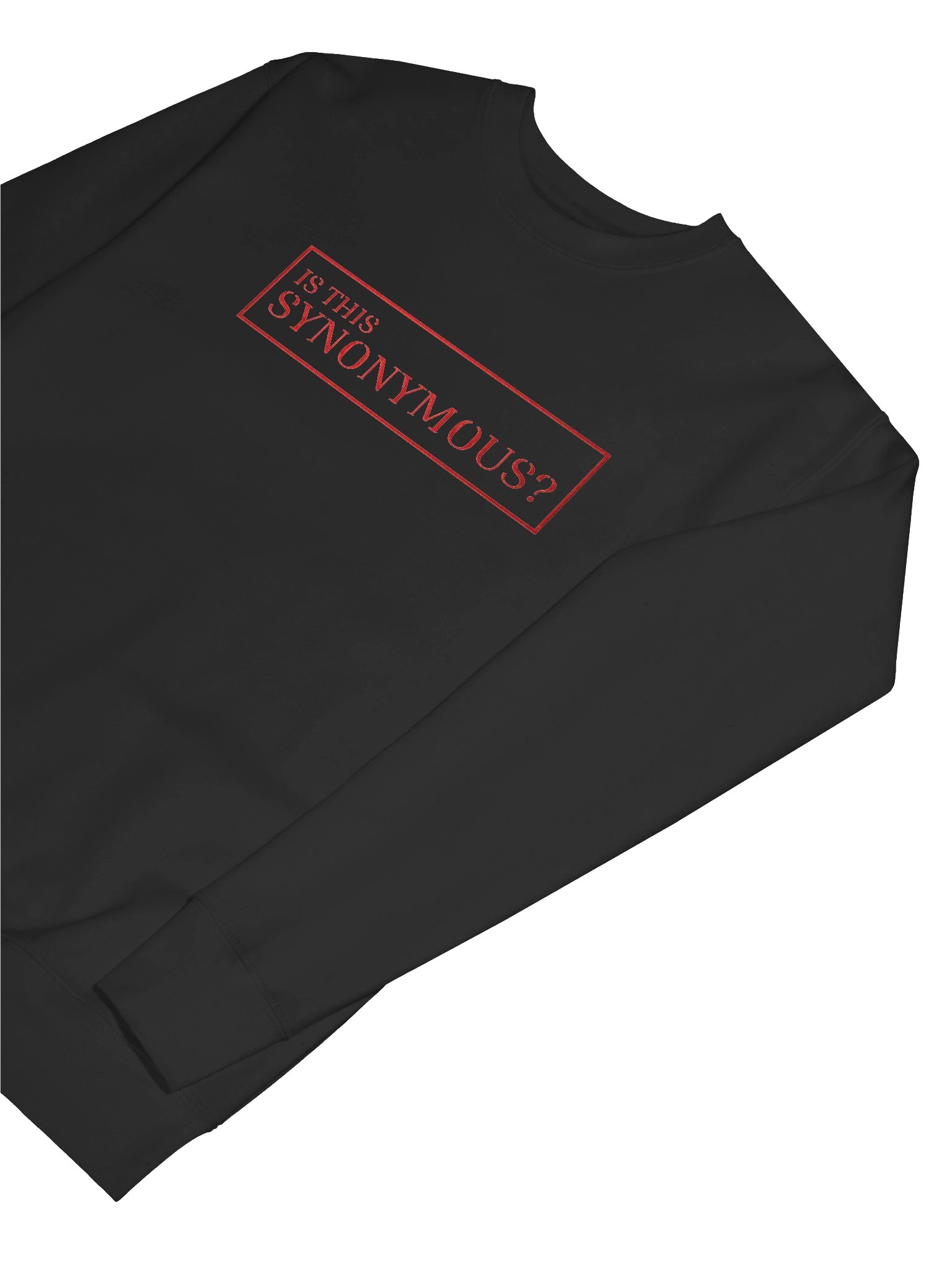 IS THIS SYNONYMOUS? Embroidered Crewneck Sweatshirt product image (7)
