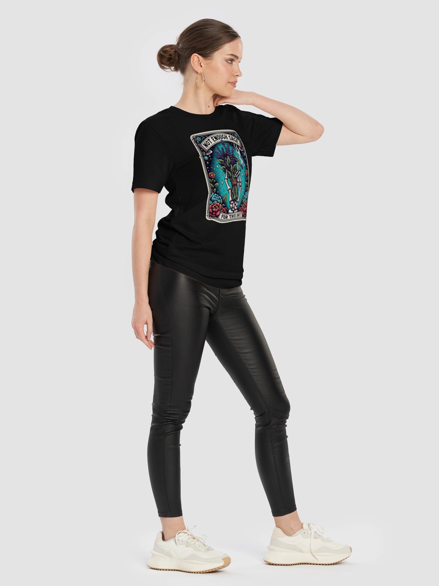 Not Enough Sage for This T-Shirt | Funny Tarot-Inspired Graphic Tee TTS - Black product image (4)