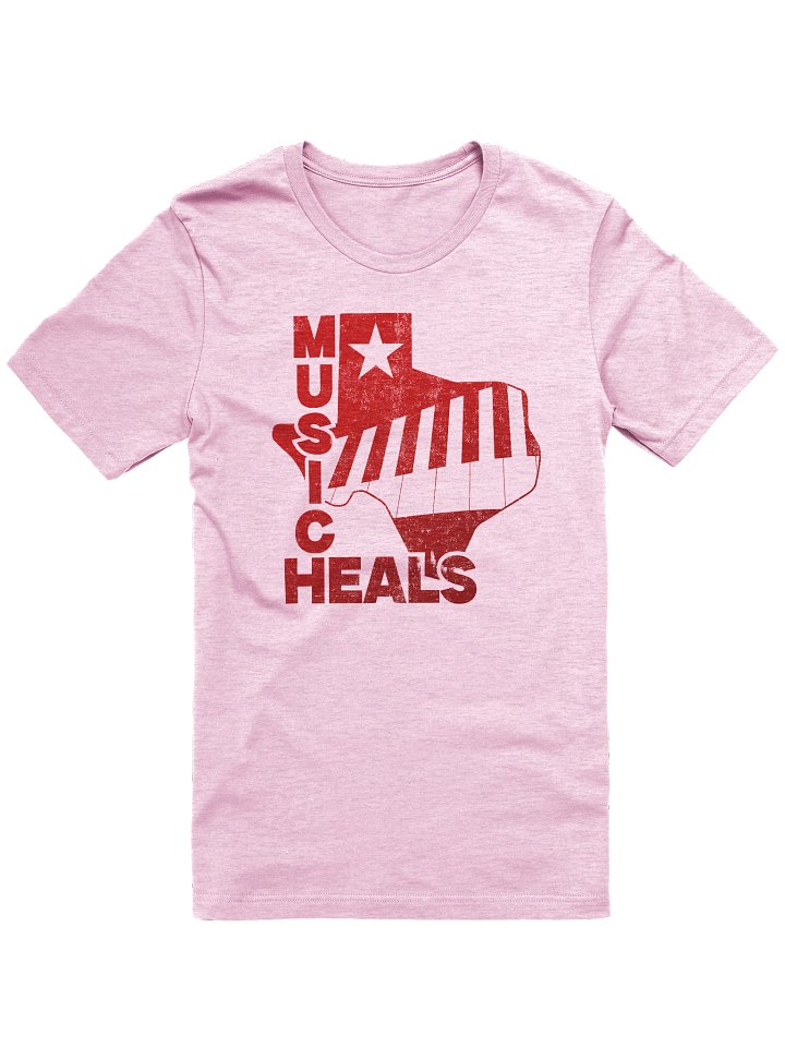 "Music Heals" - Red & Bold - Cotton T-Shirt product image (1)