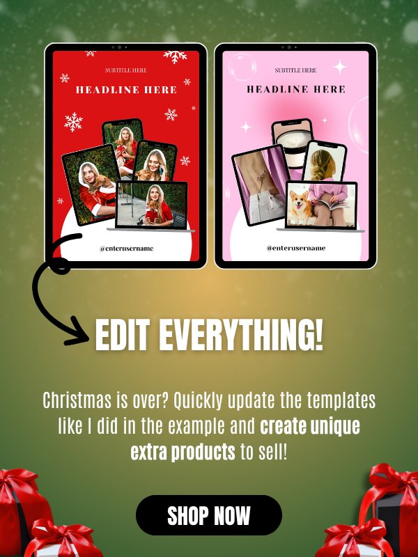 MRR/PLR Pinterest Christmas Templates product image (8)